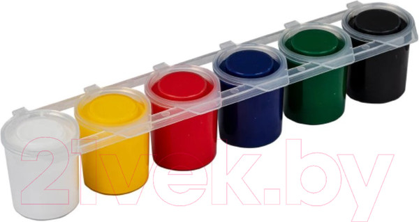 Изображение товара Акриловые краски Остров Сокровищ для ткани 191693 (6цв)