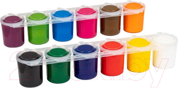 Изображение товара Акриловые краски Остров Сокровищ Для ткани / 191694 (12цв)