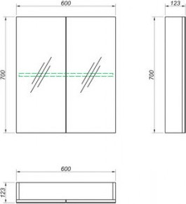 Изображение товара Шкаф с зеркалом для ванной Какса-А Hotel 60 / 004746