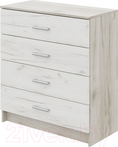 Изображение товара Комод Стендмебель Гармония КМ-601 (дуб крафт белый/дуб крафт серый)