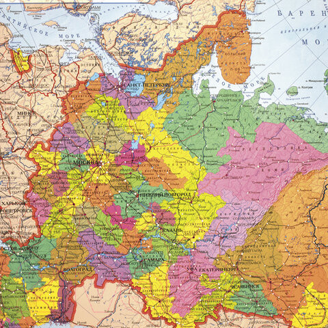 Изображение товара Настенная карта Brauberg Карта России политико-административная / 112395