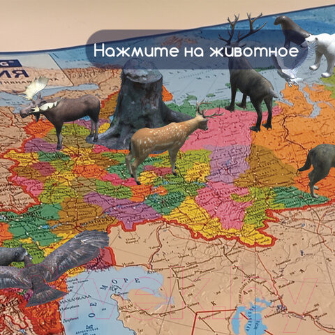 Изображение товара Настенная карта Brauberg Карта России политико-административная / 112395