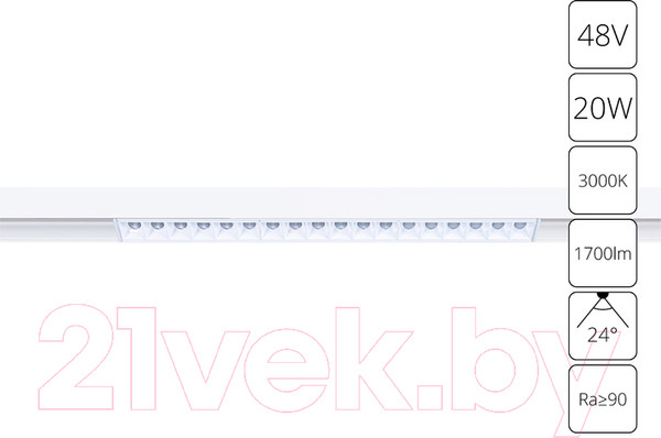 Изображение товара Трековый светильник Arte Lamp Linea A4645PL-1WH