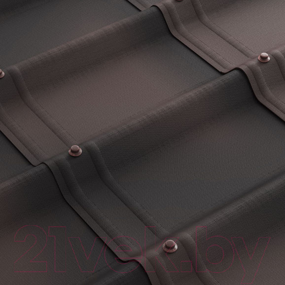 Изображение товара Лист кровельный Onduline Ондувилла 3D Брауни PE6H56RU15900 (1070x400, коричневый)