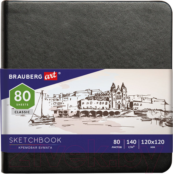 Изображение товара Скетчбук Brauberg Art Classic / 113191 (черный, слоновая кость)