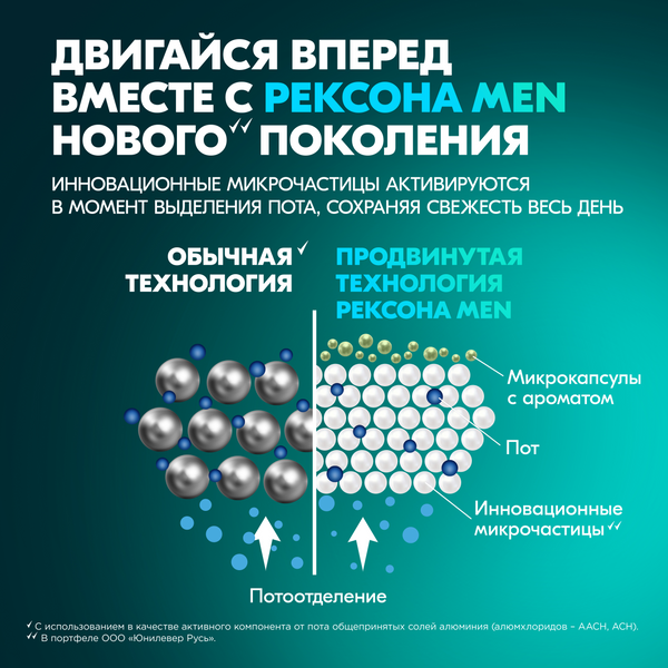 Изображение товара Антиперспирант шариковый Rexona Men Экстремальная защита (50мл)