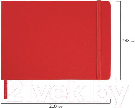 Изображение товара Скетчбук Brauberg Art Classic / 113197 (красный, слоновая кость)