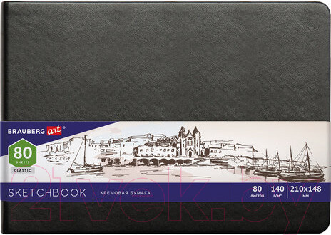 Изображение товара Скетчбук Brauberg Art Classic / 113198 (черный, слоновая кость)