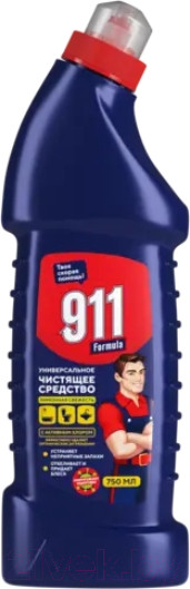 Изображение товара Универсальное чистящее средство 911 Formula Гель Лимонная свежесть (750мл)