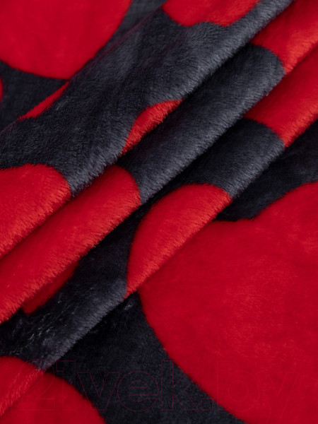 Изображение товара Плед TexRepublic Сердечки TF FN F113R b1520 / 24766 (красный/темно-синий)