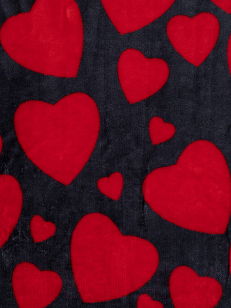 Изображение товара Плед TexRepublic Сердечки TF FN F113R b1520 / 24766 (красный/темно-синий)