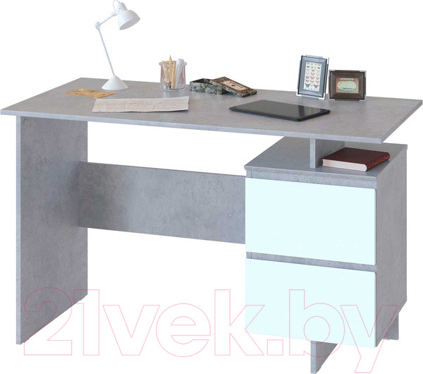 Изображение товара Письменный стол Сокол-Мебель СПМ-19 (бетон/белый)