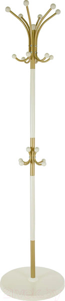 Изображение товара Вешалка для одежды Мебелик Напольная Д 1 (золото/слоновая кость)