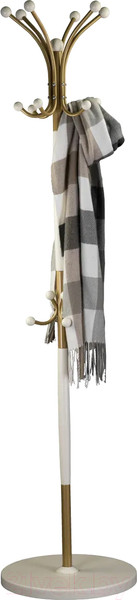 Изображение товара Вешалка для одежды Мебелик Напольная Д 1 (золото/слоновая кость)