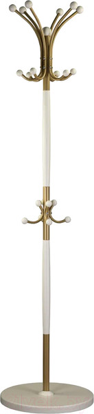 Изображение товара Вешалка для одежды Мебелик Напольная Д 1 (золото/слоновая кость)
