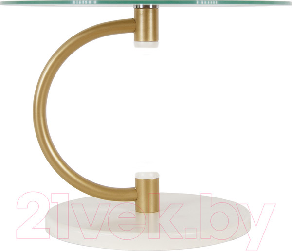 Изображение товара Журнальный столик Мебелик Дуэт 13Н (золото/слоновая кость/прозрачный)