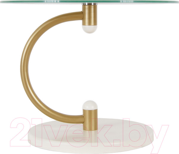 Изображение товара Журнальный столик Мебелик Дуэт 13Н (золото/слоновая кость/прозрачный)