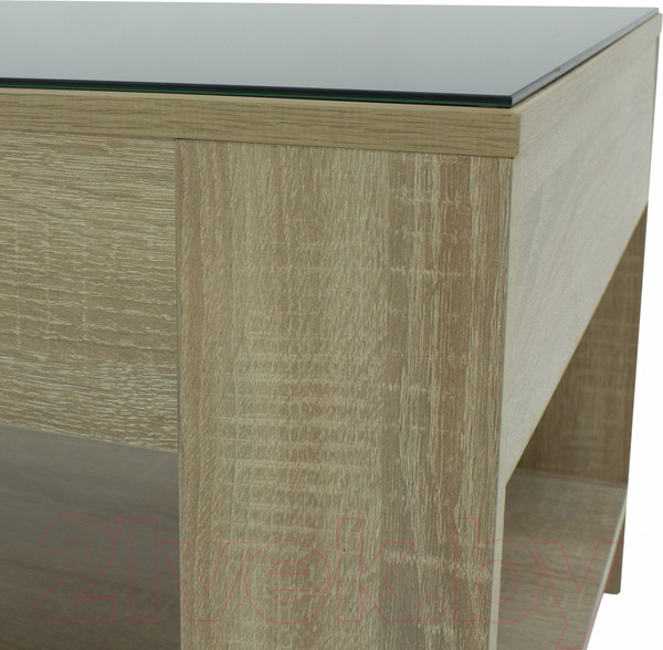 Изображение товара Журнальный столик Мебелик BeautyStyle 26 (сонома/стекло черное)