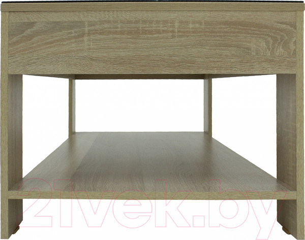 Изображение товара Журнальный столик Мебелик BeautyStyle 26 (сонома/стекло черное)