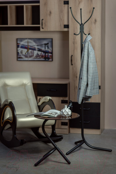 Изображение товара Журнальный столик Мебелик Дуэт 5 (черный/тонированный)