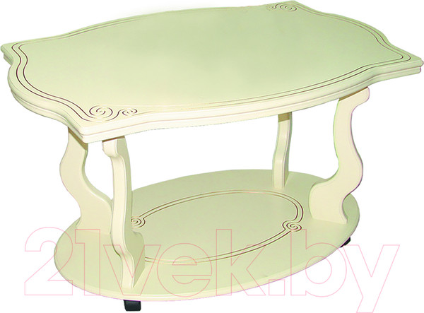 Изображение товара Журнальный столик Мебелик Берже 3 (слоновая кость)