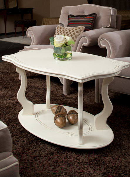 Изображение товара Журнальный столик Мебелик Берже 3 (слоновая кость)