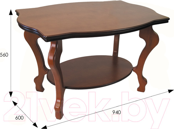 Изображение товара Журнальный столик Мебелик Берже 1 (средне-коричневый)