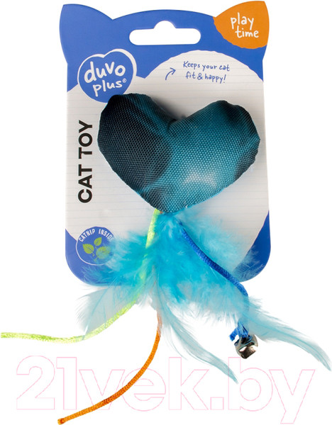 Изображение товара Игрушка для кошек Duvo Plus Сердце Флэш / 12079/DV (голубой)