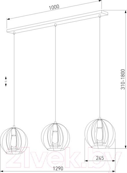 Изображение товара Потолочный светильник TK Lighting Jaula 6599