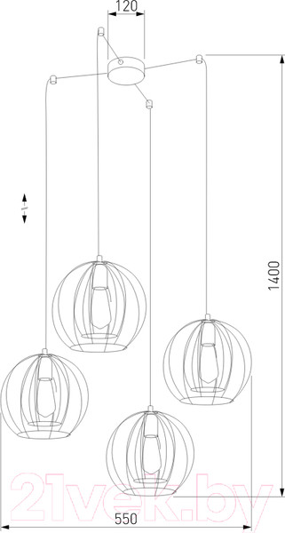 Изображение товара Потолочный светильник TK Lighting Jaula 6598
