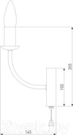 Изображение товара Бра Евросвет Alegria 60139/1 (золото)