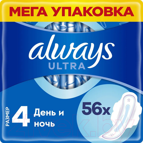 Изображение товара Прокладки гигиенические Always Ultra Day&Night Duo (56шт, ароматизированные)