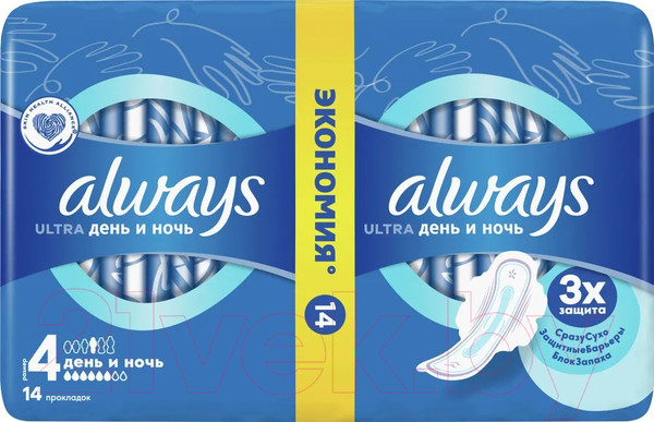 Изображение товара Прокладки гигиенические Always Ultra Day&Night Duo (56шт, ароматизированные)