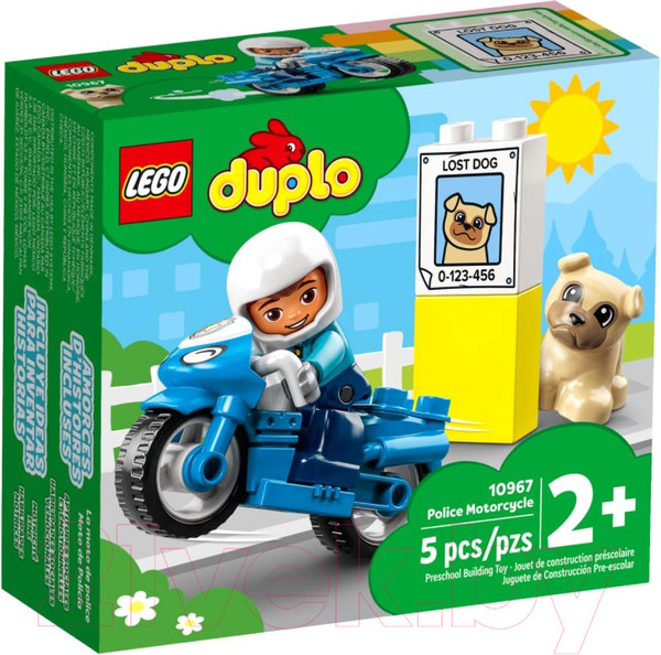 Изображение товара Конструктор Lego Duplo Полицейский мотоцикл / 10967