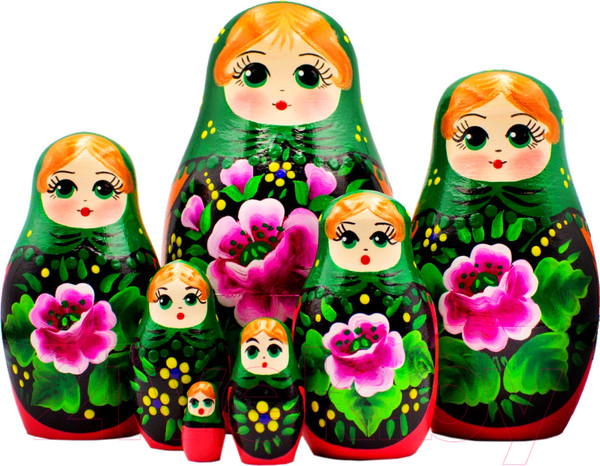 Изображение товара Матрешка сувенирная Брестская Фабрика Сувениров С акцентом на цветок розы 7002