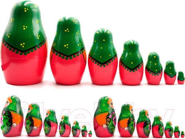 Изображение товара Матрешка сувенирная Брестская Фабрика Сувениров С акцентом на цветок розы 7002