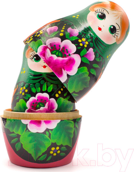 Изображение товара Матрешка сувенирная Брестская Фабрика Сувениров С акцентом на цветок розы 7002