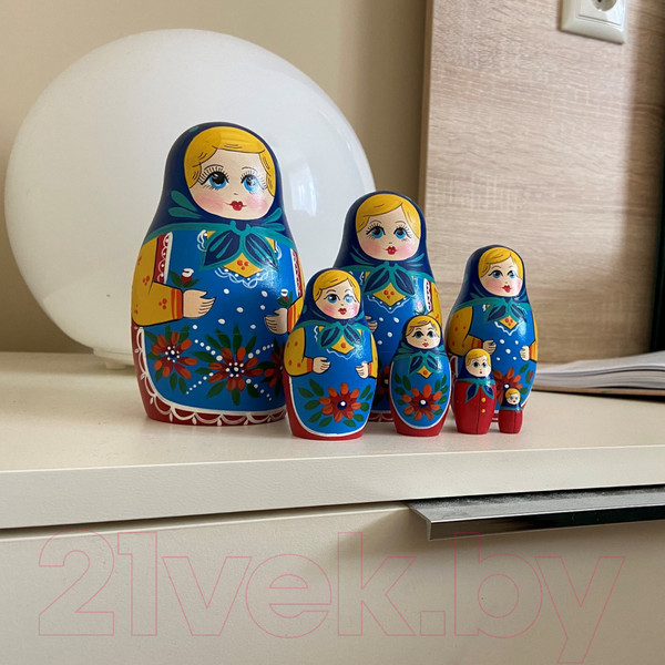 Изображение товара Матрешка сувенирная Брестская Фабрика Сувениров С цветочным декором 7003