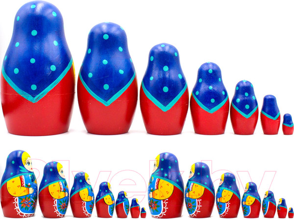 Изображение товара Матрешка сувенирная Брестская Фабрика Сувениров С цветочным декором 7003