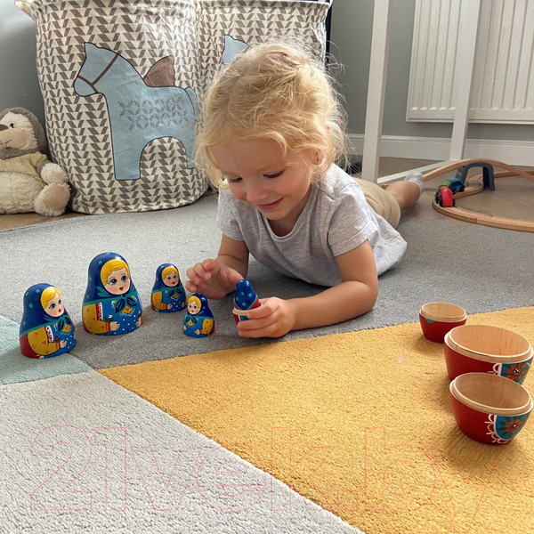 Изображение товара Матрешка сувенирная Брестская Фабрика Сувениров С цветочным декором 7003