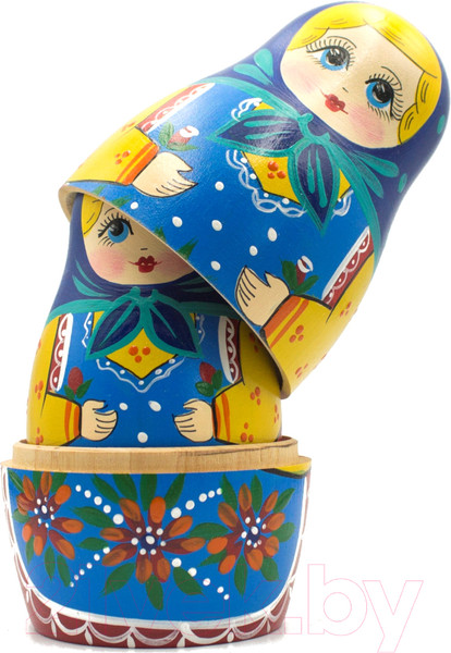 Изображение товара Матрешка сувенирная Брестская Фабрика Сувениров С цветочным декором 7003