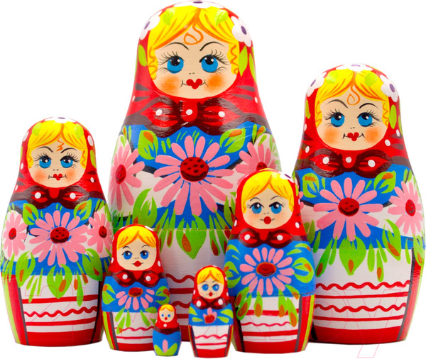 Изображение товара Матрешка сувенирная Брестская Фабрика Сувениров С украшениями из лилий 7004