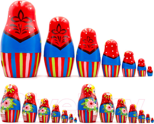 Изображение товара Матрешка сувенирная Брестская Фабрика Сувениров С украшениями из лилий 7004