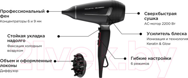 Изображение товара Профессиональный фен Rowenta CV888LF0