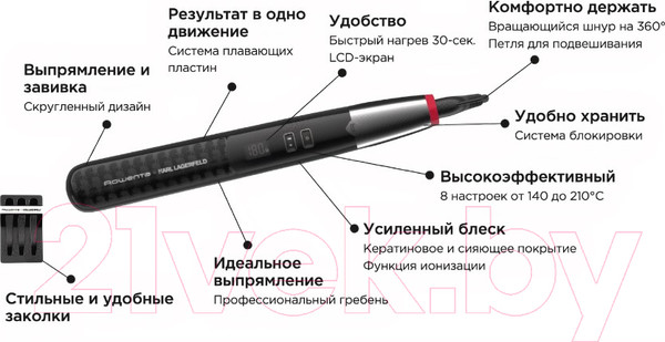 Изображение товара Выпрямитель для волос Rowenta SF467LF0