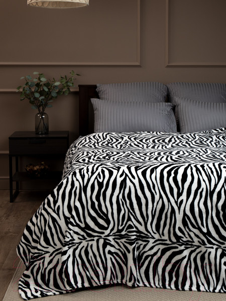 Изображение товара Плед TexRepublic Шкура зебры TF FN F967 QR b1520 / 28397 (черный/белый)