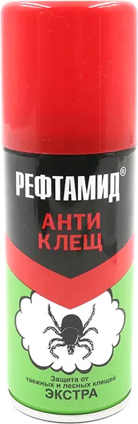 Изображение товара Аэрозоль от насекомых Рефтамид Акарицид Экстра Антиклещ 5-03.08.015.08 (100мл)
