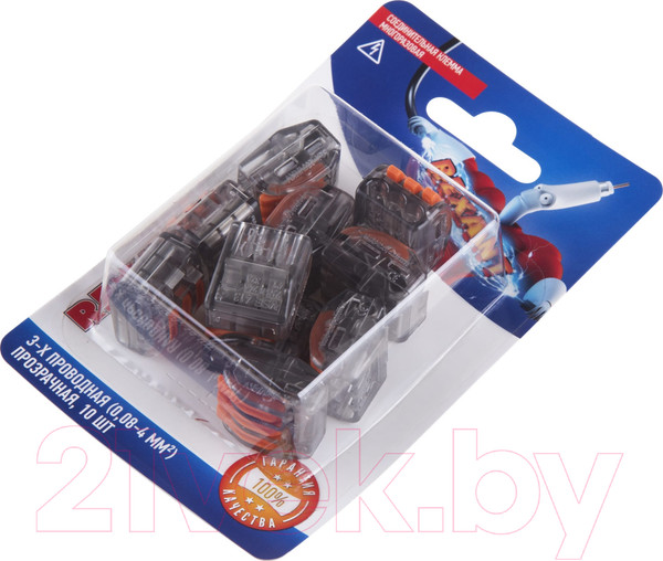 Изображение товара Клемма Rexant 06-0204-B10 (прозрачный, 10шт)