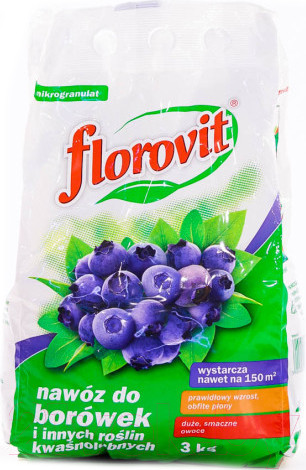 Изображение товара Удобрение Florovit Для голубики гранулированное (3кг, мешок)