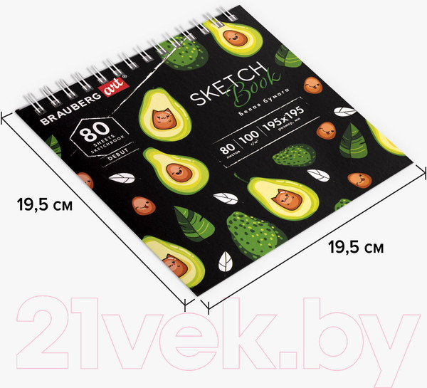 Изображение товара Скетчбук Brauberg Art Debut / 112986 (белая бумага)
